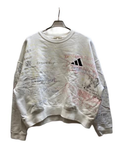 YEEZY SEASON5（イージーシーズン 5）YEEZY SEASON5 (イージーシーズン 5) 落書きプリントスウェット ホワイト サイズ:Lの古着・服飾アイテム