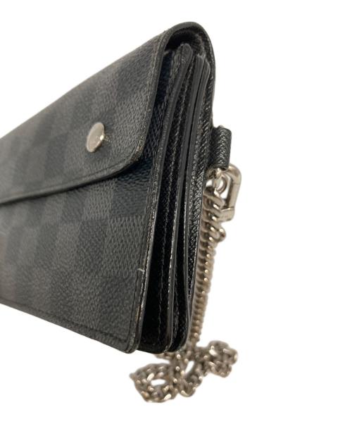 LOUIS VUITTON（ルイ ヴィトン）LOUIS VUITTON (ルイ ヴィトン) ウォレットチェーン長財布 ブラックの古着・服飾アイテム