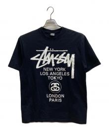 stussy（ステューシー）の古着「ワールドツアーTシャツ」｜ブラック