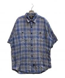 RRL（ダブルアールエル）の古着「90s半袖チェックシャツ」｜グレー×ブルー