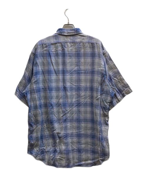 RRL（ダブルアールエル）RRL (ダブルアールエル) 90s半袖チェックシャツ グレー×ブルー サイズ:XXLの古着・服飾アイテム