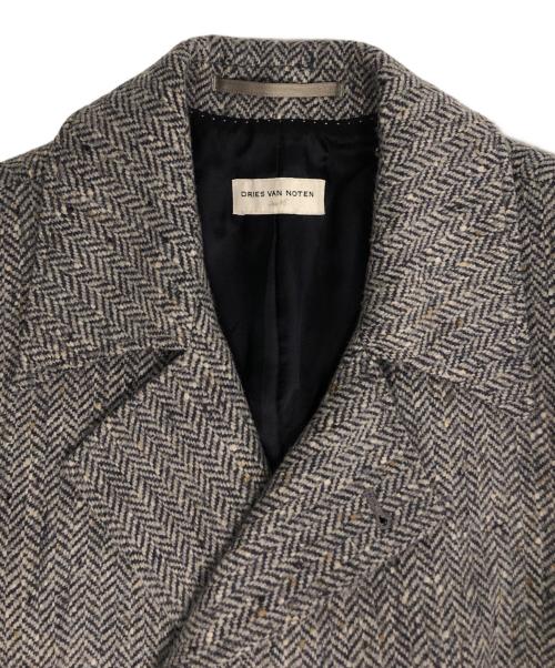 DRIES VAN NOTEN（ドリスヴァンノッテン）DRIES VAN NOTEN (ドリスヴァンノッテン) ヘリンボーンツイードジャケット グレー サイズ:46の古着・服飾アイテム
