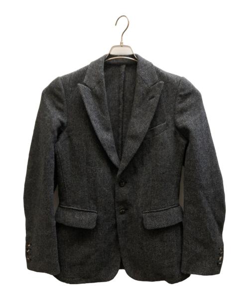 DRIES VAN NOTEN（ドリスヴァンノッテン）DRIES VAN NOTEN (ドリスヴァンノッテン) ヘリンボーンウールジャケット ブラック サイズ:46の古着・服飾アイテム