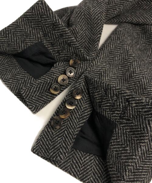 DRIES VAN NOTEN（ドリスヴァンノッテン）DRIES VAN NOTEN (ドリスヴァンノッテン) ヘリンボーンウールジャケット ブラック サイズ:46の古着・服飾アイテム