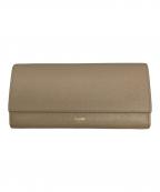 CELINEセリーヌ）の古着「ラージフラップウォレット」｜ベージュ