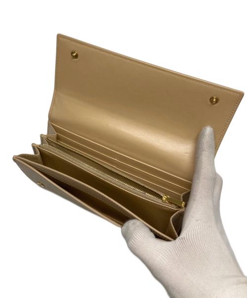 CELINE（セリーヌ）CELINE (セリーヌ) ラージフラップウォレット ベージュの古着・服飾アイテム
