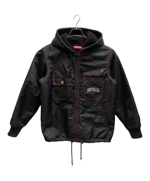 SUPREME（シュプリーム）SUPREME (シュプリーム) Sherpa Lined Nylon Zip Up Jacket ブラック サイズ:Sの古着・服飾アイテム