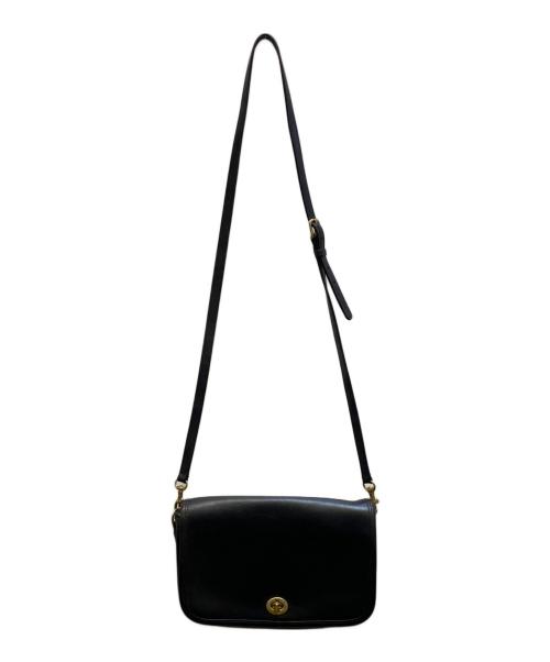 COACH（コーチ）COACH (コーチ) レザーショルダーバッグ ブラックの古着・服飾アイテム
