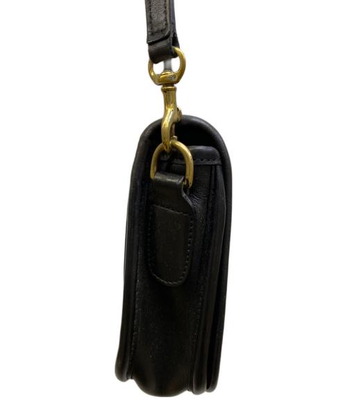 COACH（コーチ）COACH (コーチ) レザーショルダーバッグ ブラックの古着・服飾アイテム