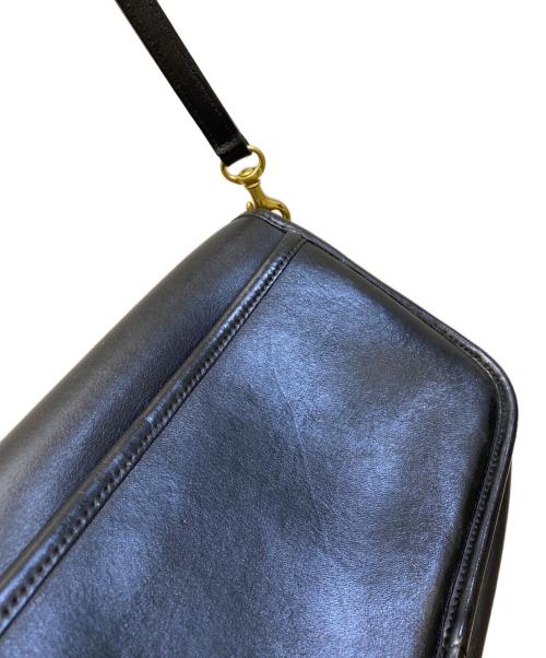 COACH（コーチ）COACH (コーチ) レザーショルダーバッグ ブラックの古着・服飾アイテム