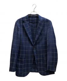 BORRELLI（ボレッリ）の古着「チェックテーラードジャケット」｜ブルー