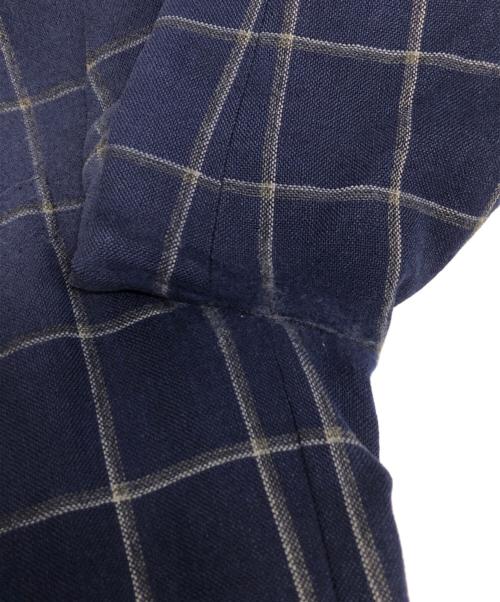BORRELLI（ボレッリ）BORRELLI (ボレッリ) チェックテーラードジャケット ブルー サイズ:48の古着・服飾アイテム