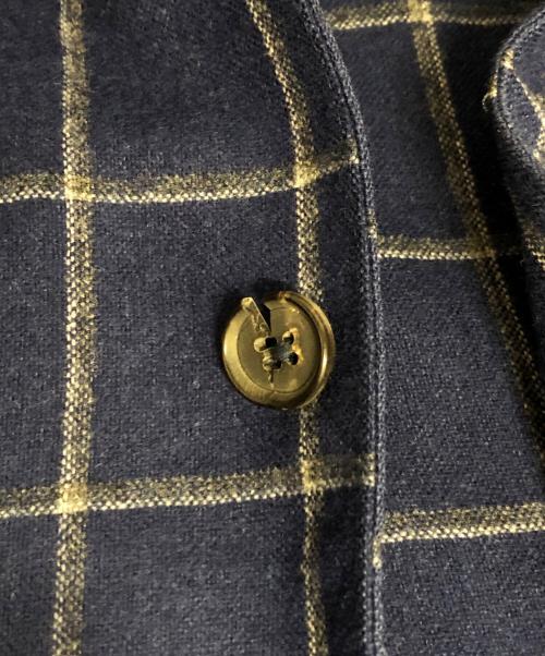 BORRELLI（ボレッリ）BORRELLI (ボレッリ) チェックテーラードジャケット ブルー サイズ:48の古着・服飾アイテム