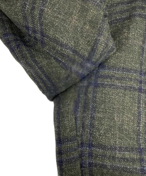 BORRELLI（ボレッリ）BORRELLI (ボレッリ) ウールチェックテーラードジャケット グリーン サイズ:48の古着・服飾アイテム