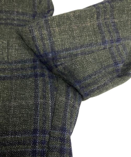 BORRELLI（ボレッリ）BORRELLI (ボレッリ) ウールチェックテーラードジャケット グリーン サイズ:48の古着・服飾アイテム