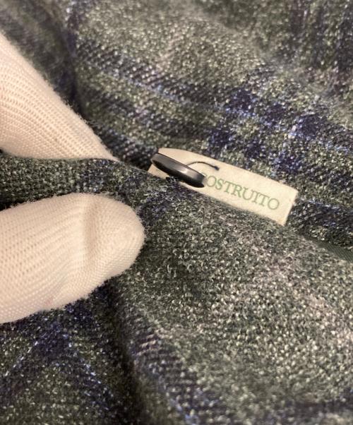 BORRELLI（ボレッリ）BORRELLI (ボレッリ) ウールチェックテーラードジャケット グリーン サイズ:48の古着・服飾アイテム