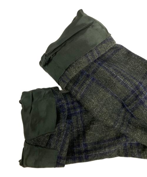 BORRELLI（ボレッリ）BORRELLI (ボレッリ) ウールチェックテーラードジャケット グリーン サイズ:48の古着・服飾アイテム