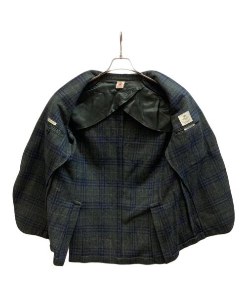BORRELLI（ボレッリ）BORRELLI (ボレッリ) ウールチェックテーラードジャケット グリーン サイズ:48の古着・服飾アイテム