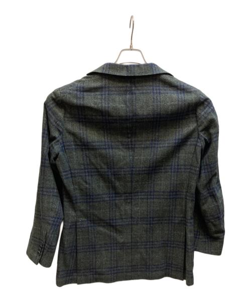 BORRELLI（ボレッリ）BORRELLI (ボレッリ) ウールチェックテーラードジャケット グリーン サイズ:48の古着・服飾アイテム