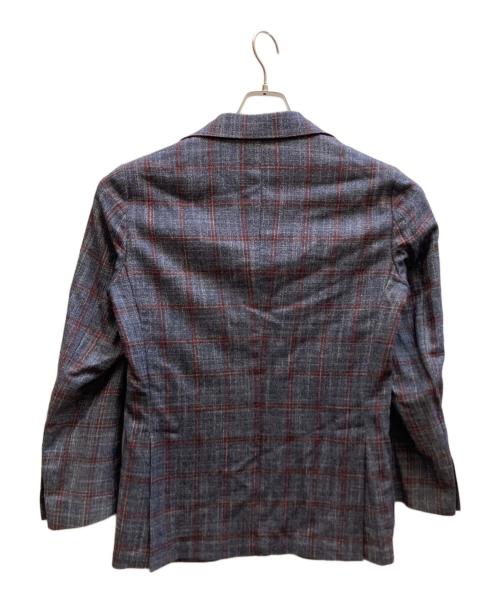 BORRELLI（ボレッリ）BORRELLI (ボレッリ) ウールチェックテーラードジャケット ブルー サイズ:48の古着・服飾アイテム
