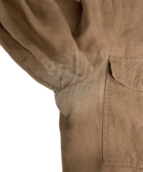 LUIGI BORRELLI（ルイジボレッリ）LUIGI BORRELLI (ルイジボレッリ) リネンジャケット ブラウン サイズ:48の古着・服飾アイテム