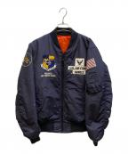 AVIREXアヴィレックス）の古着「SPACE COMMAND MA-1ジャケット」｜ネイビー