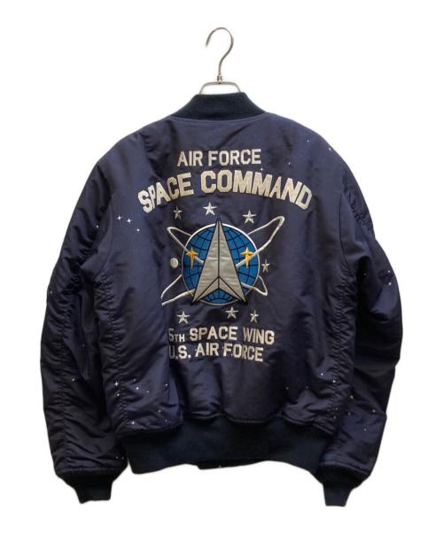 AVIREX（アヴィレックス）AVIREX (アヴィレックス) SPACE COMMAND MA-1ジャケット ネイビー サイズ:Lの古着・服飾アイテム