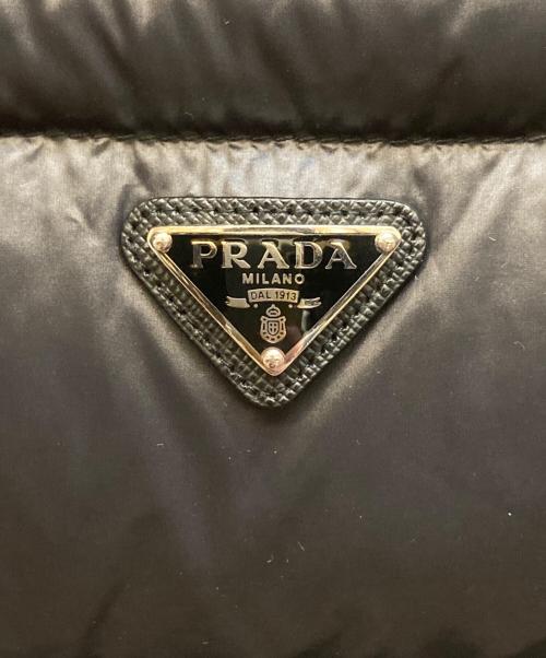 PRADA（プラダ）PRADA (プラダ) トライアングルロゴダウンベスト ブラック サイズ:42の古着・服飾アイテム