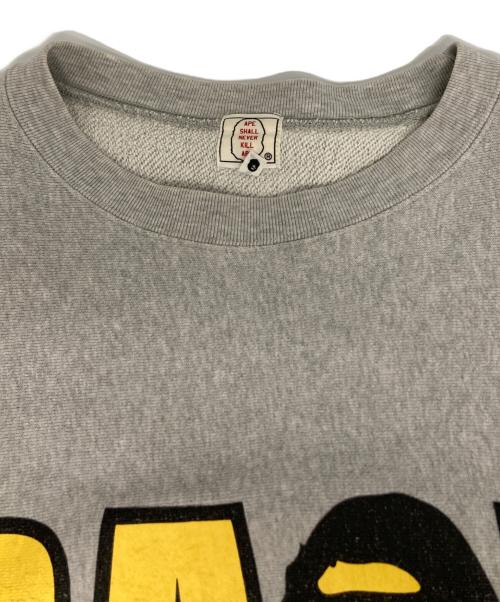 A BATHING APE（ア ベイシング エイプ）A BATHING APE (ア ベイシング エイプ) 90‘sプリントスウェット グレー サイズ:Mの古着・服飾アイテム
