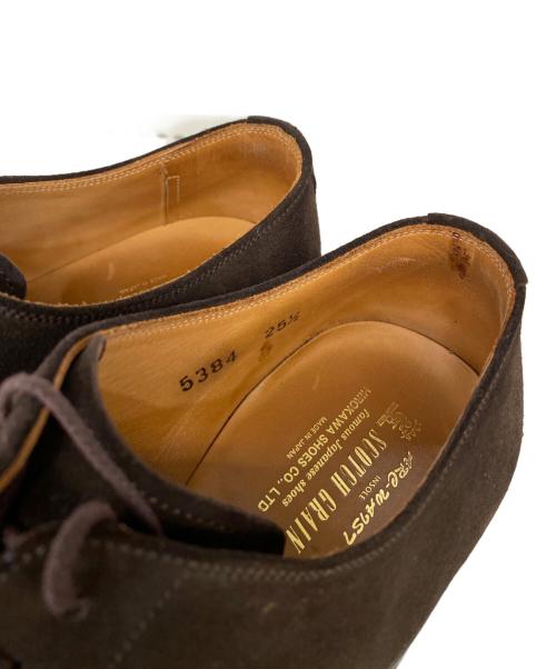 SCOTCH GRAIN（スコッチグレイン）SCOTCH GRAIN (スコッチグレイン) スエード プレーントゥシューズ ブラウン サイズ:25 1/2の古着・服飾アイテム