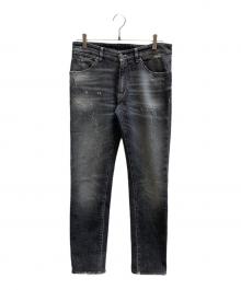 PT TORINO（ピーティートリノ）の古着「ダメージデニムパンツ」｜ブラック