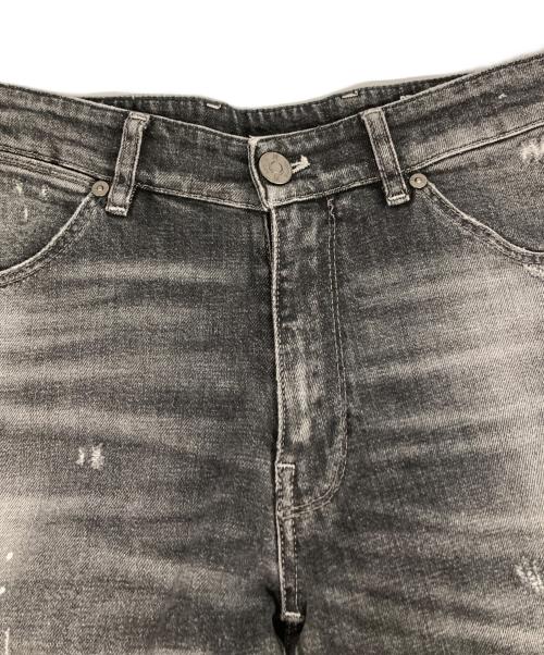 PT TORINO（ピーティートリノ）PT TORINO (ピーティートリノ) ダメージデニムパンツ ブラック サイズ:32の古着・服飾アイテム