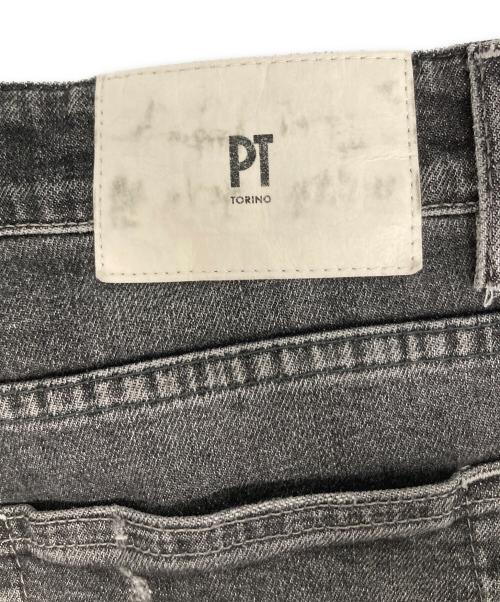 PT TORINO（ピーティートリノ）PT TORINO (ピーティートリノ) ダメージデニムパンツ ブラック サイズ:32の古着・服飾アイテム