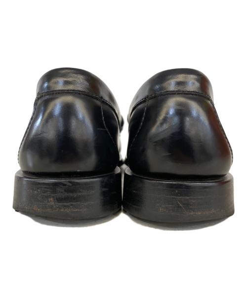 G.H.BASS&CO.（ジー・エイチ・バス・コー）G.H.BASS&CO. (ジー・エイチ・バス・コー) BEAMS (ビームス) 別注 型押しコインローファー ブラック サイズ:US 8の古着・服飾アイテム