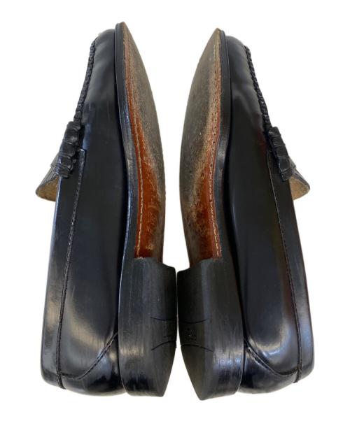 G.H.BASS&CO.（ジー・エイチ・バス・コー）G.H.BASS&CO. (ジー・エイチ・バス・コー) BEAMS (ビームス) 別注 型押しコインローファー ブラック サイズ:US 8の古着・服飾アイテム