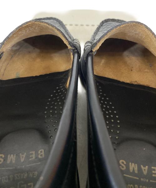 G.H.BASS&CO.（ジー・エイチ・バス・コー）G.H.BASS&CO. (ジー・エイチ・バス・コー) BEAMS (ビームス) 別注 型押しコインローファー ブラック サイズ:US 8の古着・服飾アイテム