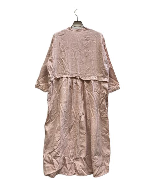 nest Robe（ネストローブ）nest Robe (ネストローブ) リネン混スキッパーシャツワンピース/01233-1405 ピンク サイズ:Fの古着・服飾アイテム