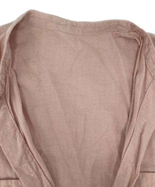 nest Robe（ネストローブ）nest Robe (ネストローブ) リネン混スキッパーシャツワンピース/01233-1405 ピンク サイズ:Fの古着・服飾アイテム