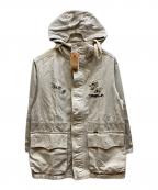 TOBILAトビラ）の古着「ムラ糸 ツイル 硫化染 ミリタリージャケット」｜アイボリー