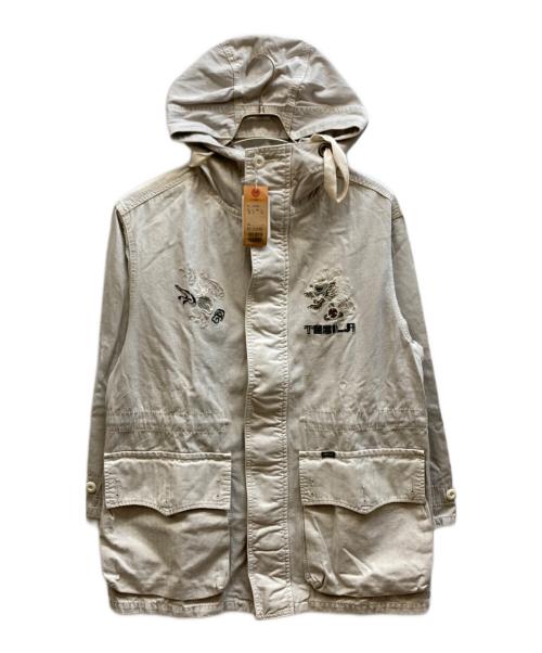 TOBILA（トビラ）TOBILA (トビラ) ムラ糸 ツイル 硫化染 ミリタリージャケット アイボリー サイズ:M 未使用品の古着・服飾アイテム
