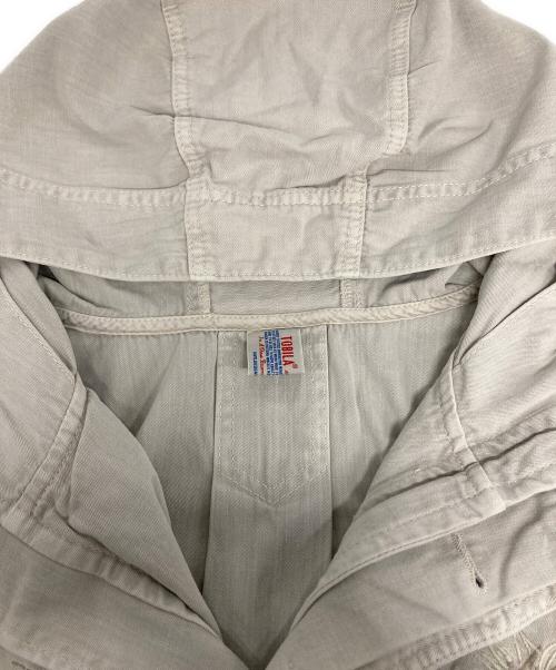 TOBILA（トビラ）TOBILA (トビラ) ムラ糸 ツイル 硫化染 ミリタリージャケット アイボリー サイズ:M 未使用品の古着・服飾アイテム