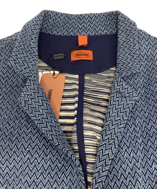 missoni（ミッソーニ）MISSONI (ミッソーニ) テーラードジャケット ネイビー サイズ:L 未使用品の古着・服飾アイテム