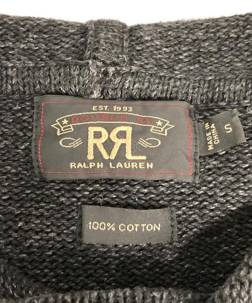 RRL（ダブルアールエル）RRL (ダブルアールエル) コットンニットパーカー ブラック サイズ:Sの古着・服飾アイテム