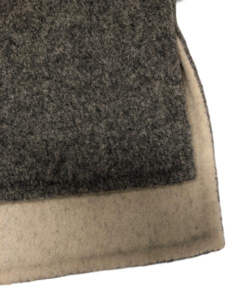 KITH（キス）KITH (キス) ノーカラー ウール ロングコート グレー サイズ:Mの古着・服飾アイテム