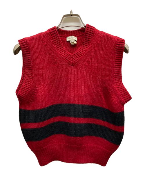 DRIES VAN NOTEN（ドリスヴァンノッテン）DRIES VAN NOTEN (ドリスヴァンノッテン) ニットベスト レッド サイズ:Mの古着・服飾アイテム