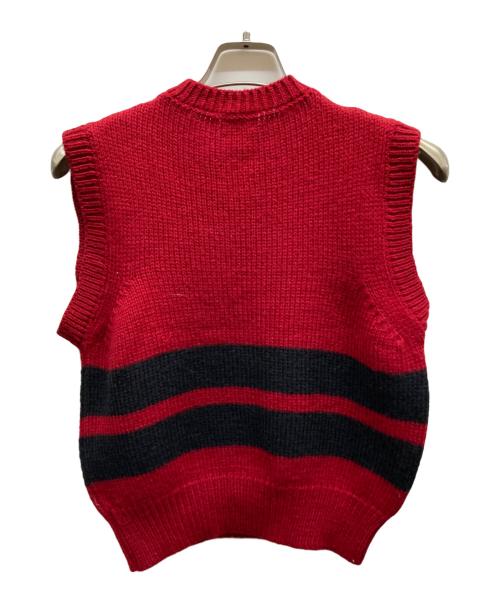 DRIES VAN NOTEN（ドリスヴァンノッテン）DRIES VAN NOTEN (ドリスヴァンノッテン) ニットベスト レッド サイズ:Mの古着・服飾アイテム