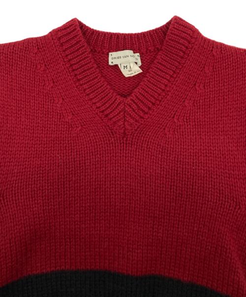 DRIES VAN NOTEN（ドリスヴァンノッテン）DRIES VAN NOTEN (ドリスヴァンノッテン) ニットベスト レッド サイズ:Mの古着・服飾アイテム
