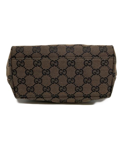 GUCCI（グッチ）GUCCI (グッチ) キャンバスミニハンドバッグ ブラウンの古着・服飾アイテム