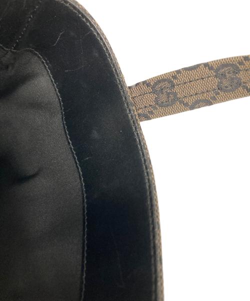 GUCCI（グッチ）GUCCI (グッチ) キャンバスミニハンドバッグ ブラウンの古着・服飾アイテム