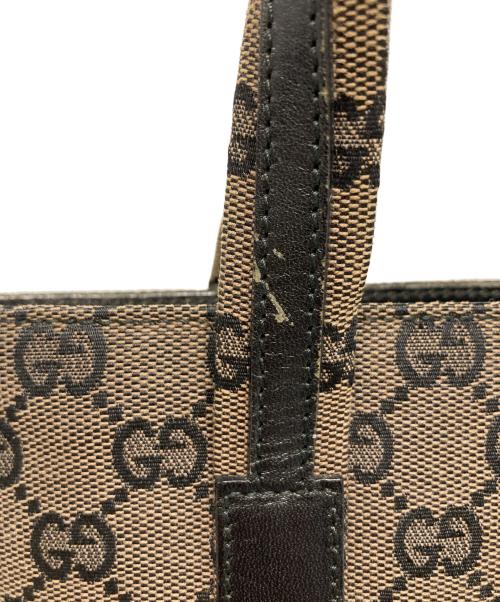 GUCCI（グッチ）GUCCI (グッチ) キャンバスミニハンドバッグ ブラウンの古着・服飾アイテム